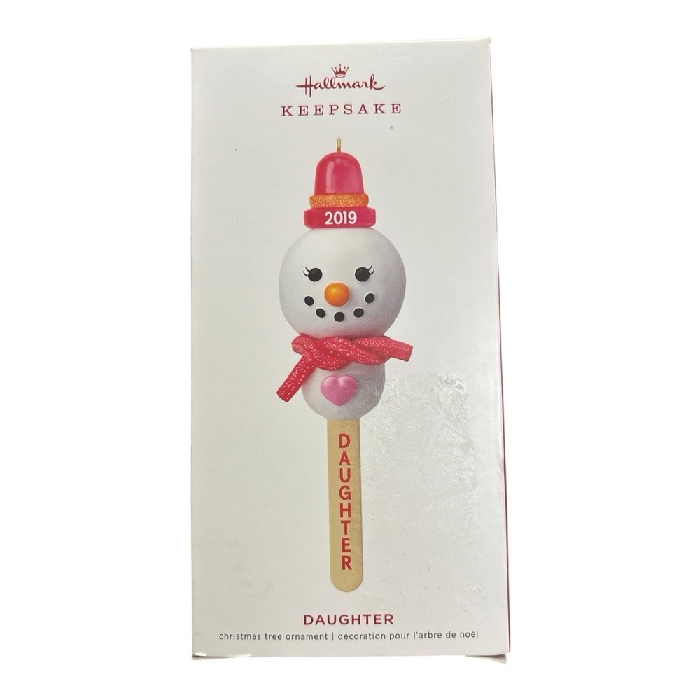 2019‎ Hallmark Keepsake "Daughter" Cake Pop Snowman Christmas Ornament